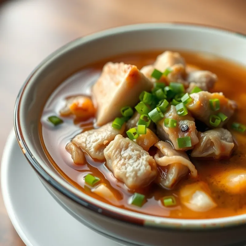 蒜味肉羹示意圖