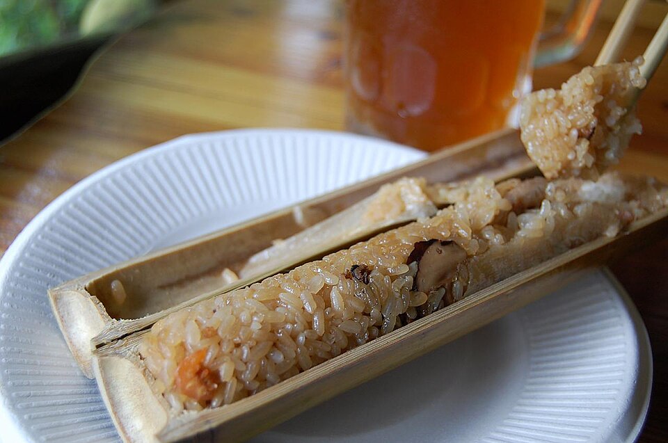 竹筒飯示意圖