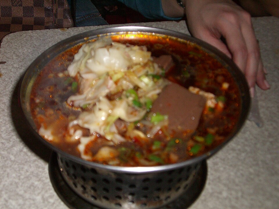 麻辣鴨血示意圖